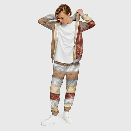 Мужской костюм Мрамор и дерево / 3D-Меланж – фото 3