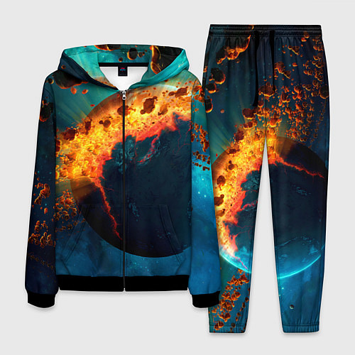 Мужской костюм Взрыв планеты / 3D-Черный – фото 1
