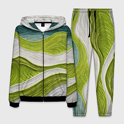 Костюм мужской Лаймовые волны, цвет: 3D-черный