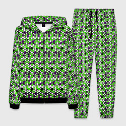 Мужской костюм Киберпанк шестиугольники зелёные