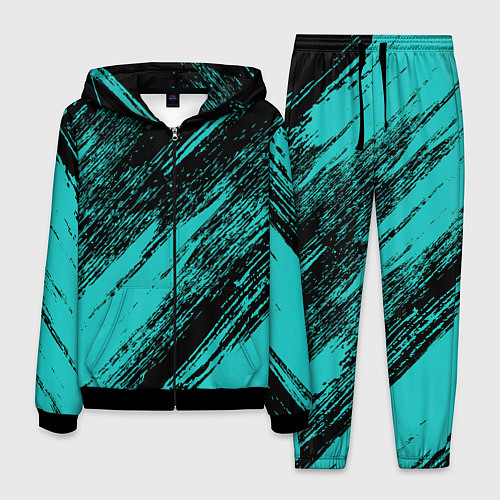 Мужской костюм The color is black and light blue / 3D-Черный – фото 1