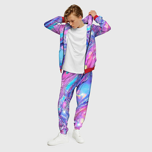 Мужской костюм Розовые блестки / 3D-Красный – фото 3