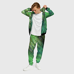 Костюм мужской Чёрно-зелёный абстракция, цвет: 3D-черный — фото 2