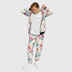 Костюм мужской Розы красные и бирюзовые, цвет: 3D-черный — фото 2