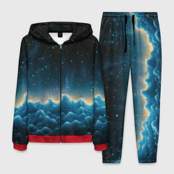 Мужской костюм Облака и черное небо текстура