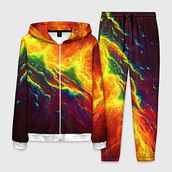 Мужской костюм Абстрактные волны с огнем