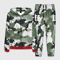 Мужской костюм Зеленый фактурный камуфляж