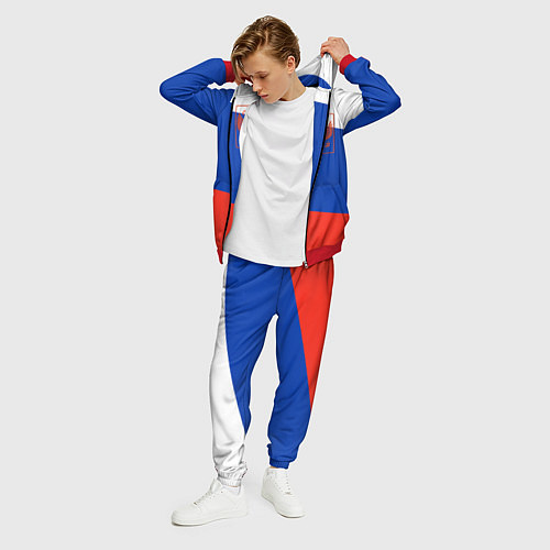 Мужской костюм Россия флаг с гербом / 3D-Красный – фото 3