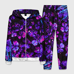 Костюм мужской Флуоресцентные цветы, цвет: 3D-белый