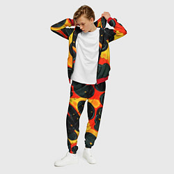 Костюм мужской Оранжевые разломы текстура, цвет: 3D-красный — фото 2