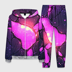 Костюм мужской Розовая текстура разлом плит, цвет: 3D-меланж