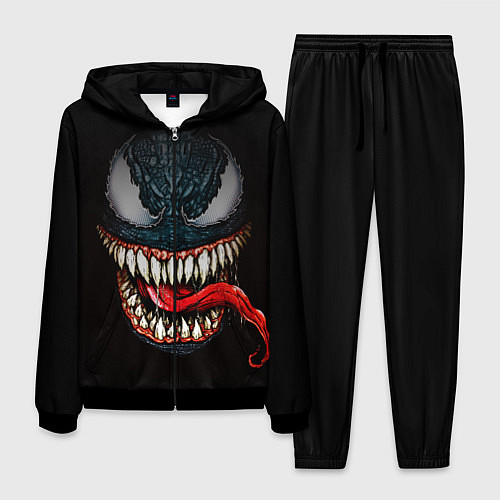 Мужской костюм Веном зубастый / 3D-Черный – фото 1