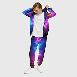 Костюм мужской Звуковая волна неоновый узор, цвет: 3D-черный — фото 2