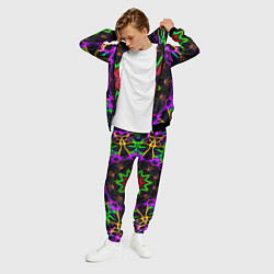 Костюм мужской Неоновая геометрия узоры, цвет: 3D-черный — фото 2