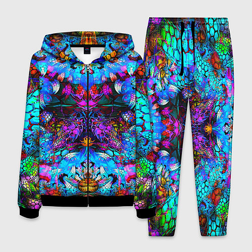 Мужской костюм Абстракция стекло узор / 3D-Черный – фото 1