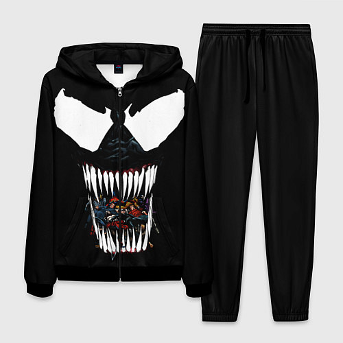 Мужской костюм Веном жрет / 3D-Черный – фото 1
