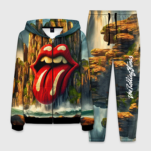 Мужской костюм Rolling Stones - sea rocks / 3D-Черный – фото 1
