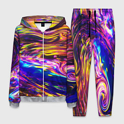 Мужской костюм Неоновые полосы текстура