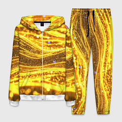 Мужской костюм Золотые блестящие волны