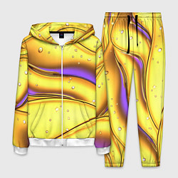Мужской костюм Золотые волны с фиолетовым свечением