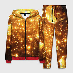 Мужской костюм Золотые блестки потертая текстура