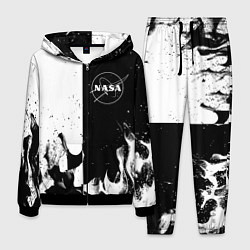 Костюм мужской Nasa черно белый огонь, цвет: 3D-черный