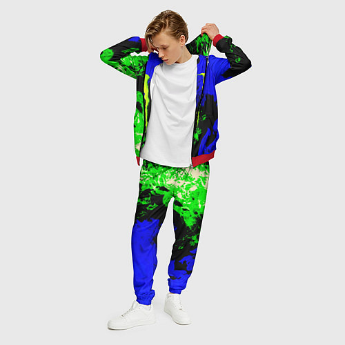 Мужской костюм Monster energy кислотный огонь / 3D-Красный – фото 3