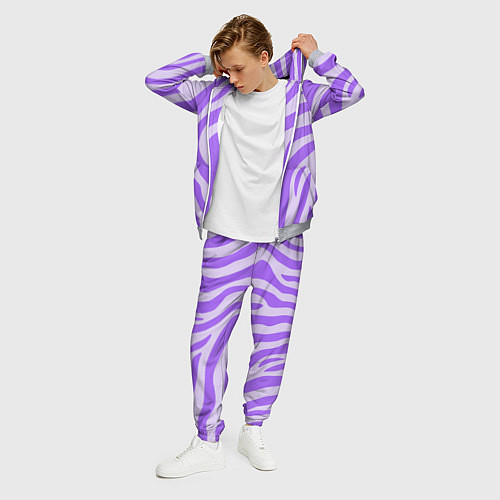 Мужской костюм Лавандовый тигровый паттерн / 3D-Меланж – фото 3