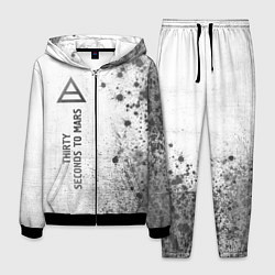 Костюм мужской Thirty Seconds to Mars - white gradient по-вертика, цвет: 3D-черный