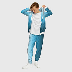 Костюм мужской Голубой мягкий градиент текстура крошка, цвет: 3D-белый — фото 2