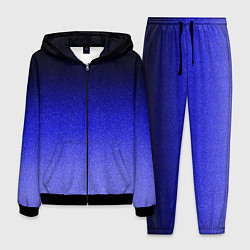 Костюм мужской Градиент индиго из чёрно в синий текстура крошка, цвет: 3D-черный