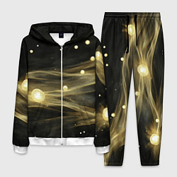 Мужской костюм Золотистый свет на черной текстуре