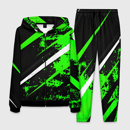 Мужской костюм Color black and green / 3D-Черный – фото 1