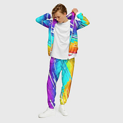 Костюм мужской Радужные брызги краски текстура, цвет: 3D-белый — фото 2
