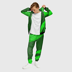 Костюм мужской Lexus - green gradient вертикально, цвет: 3D-черный — фото 2