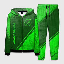 Костюм мужской Akame ga Kill - green gradient вертикально, цвет: 3D-черный