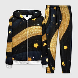 Мужской костюм Золотые волны текстура