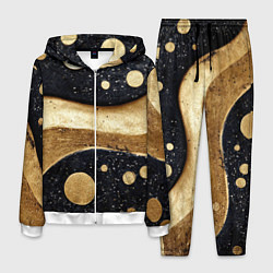 Костюм мужской Золотая объемная абстракция - текстура, цвет: 3D-белый
