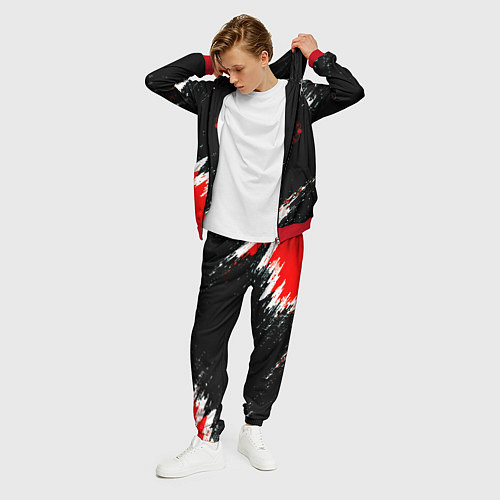 Мужской костюм Манчестер краски штрихи / 3D-Красный – фото 3