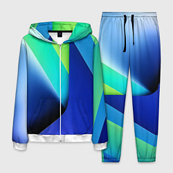 Мужской костюм Color blue green