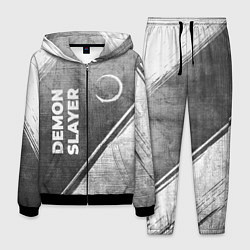 Костюм мужской Demon Slayer - grey gradient вертикально, цвет: 3D-черный