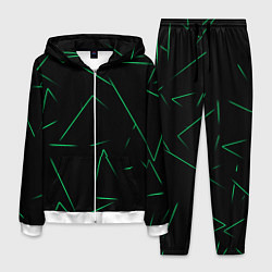 Мужской костюм Color light green line