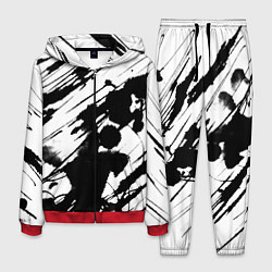 Мужской костюм Брызги и штрихи черной краски