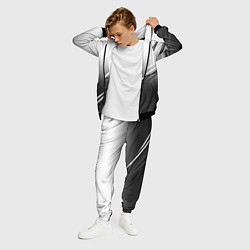 Костюм мужской Градиент с полосами из белого в тёмный, цвет: 3D-черный — фото 2