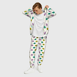 Костюм мужской Листья на пятнах, цвет: 3D-белый — фото 2