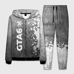 Костюм мужской GTA6 - grey gradient по-вертикали, цвет: 3D-черный