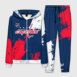 Костюм мужской Вашингтон Кэпиталз - брызги красок, цвет: 3D-белый