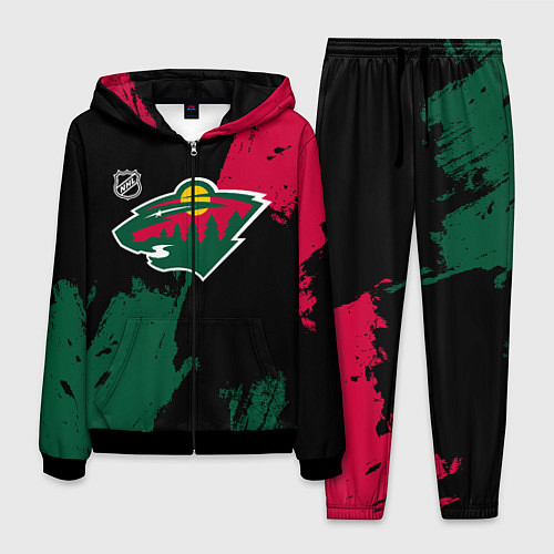 Мужской костюм Миннесота Уайлд - брызги краски / 3D-Черный – фото 1