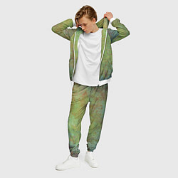 Костюм мужской Абстракция - green oil stain, цвет: 3D-белый — фото 2