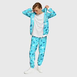 Костюм мужской Текстура голубой гавайской рубашки, цвет: 3D-белый — фото 2